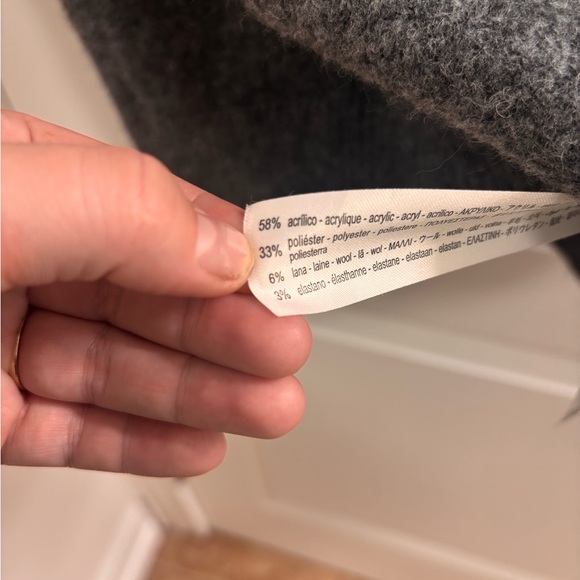 Zara Charcoal Oversized Turtleneck Sweater Size Small - Picture 4 of 5